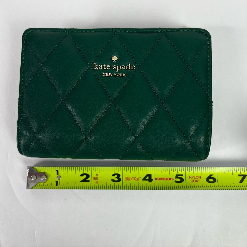 Kate Spade Green Quilted Wallet - Picture 12 of 13